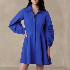 Banana Republic Royal Blue Long Sleeve Dress